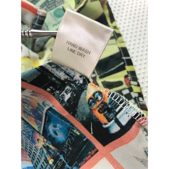 Aratta Silent Journey NYC Taxi Freedom GRAFFITI ART Anthropologie Button Up Top - Picture 16 of 16